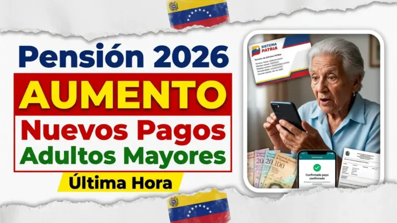 Aumento de pensión en Venezuela 2026 – Nuevos pagos para adultos mayores